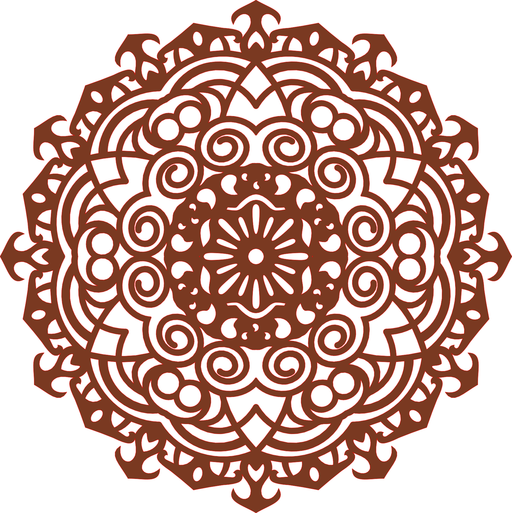 Decoración mandala de madera