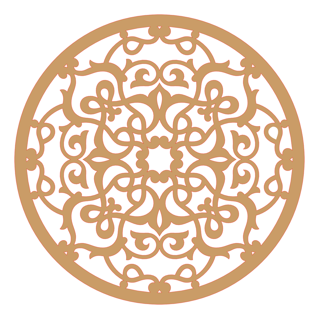 Decoración mandala de madera