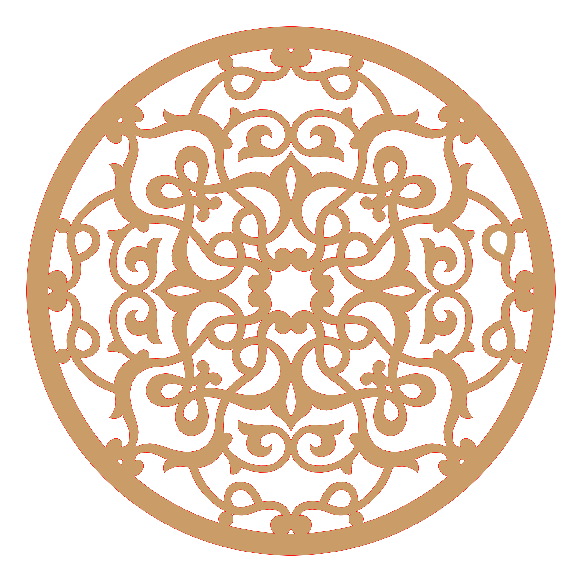 Decoración mandala de madera