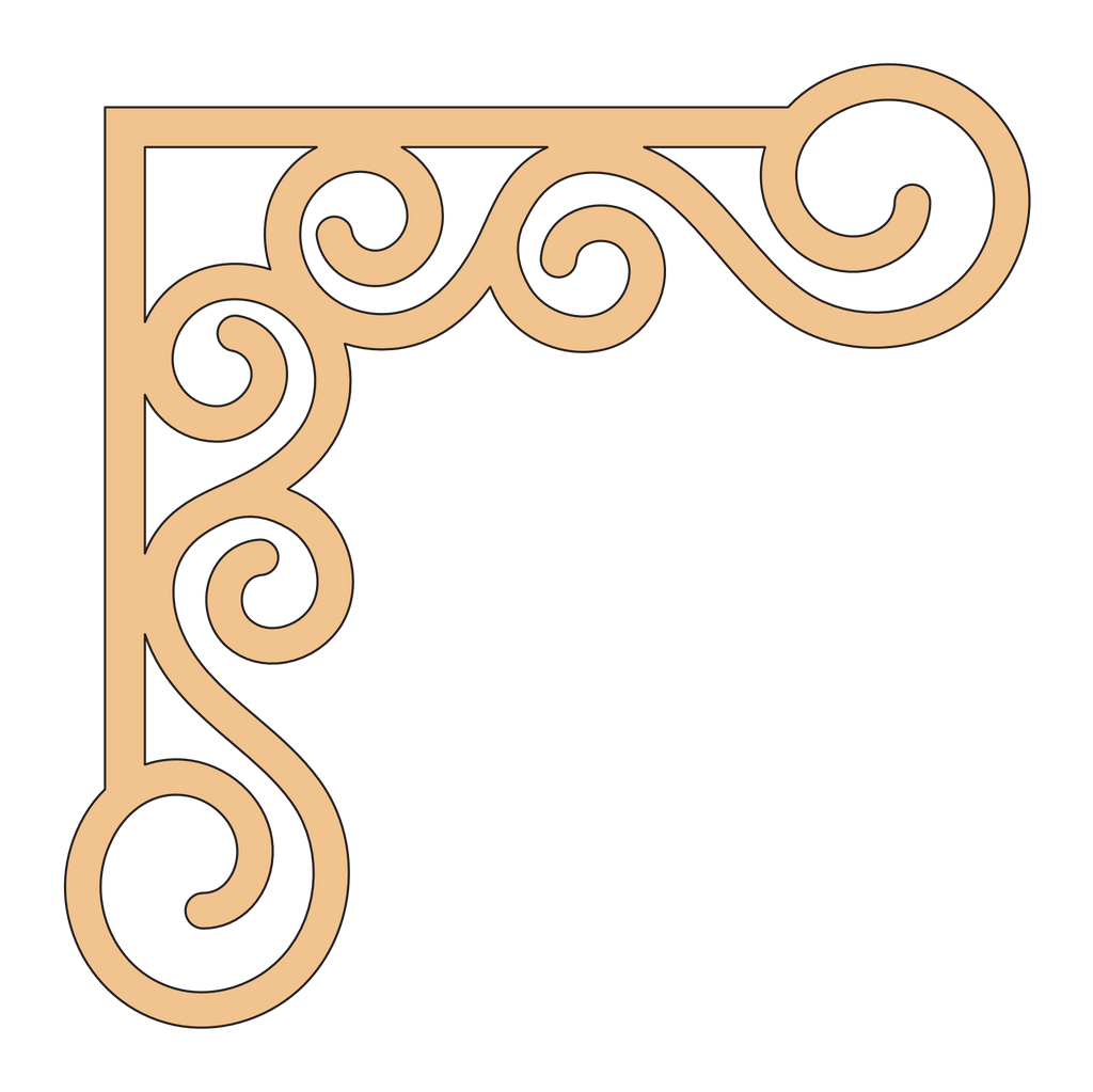 Esquina madera ( par, 2 piezas ) 047