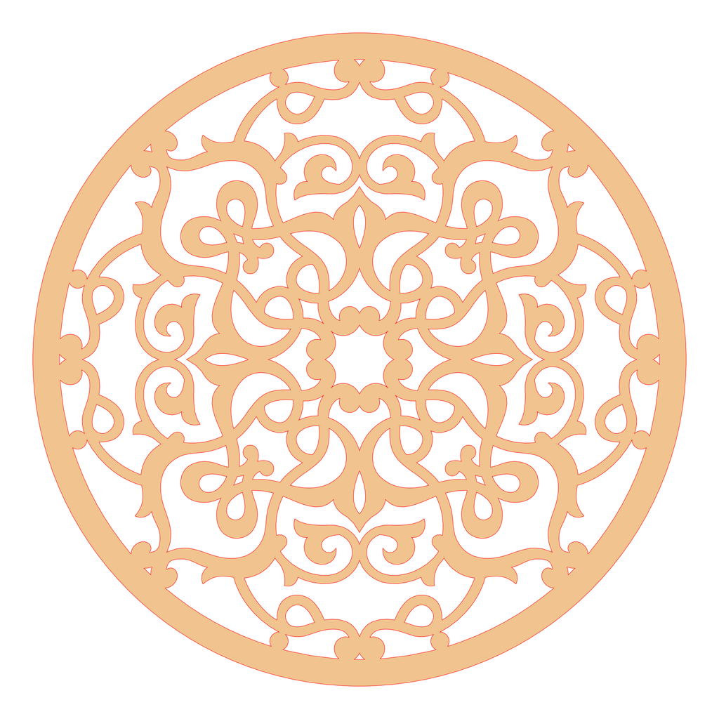 Decoración mandala de madera