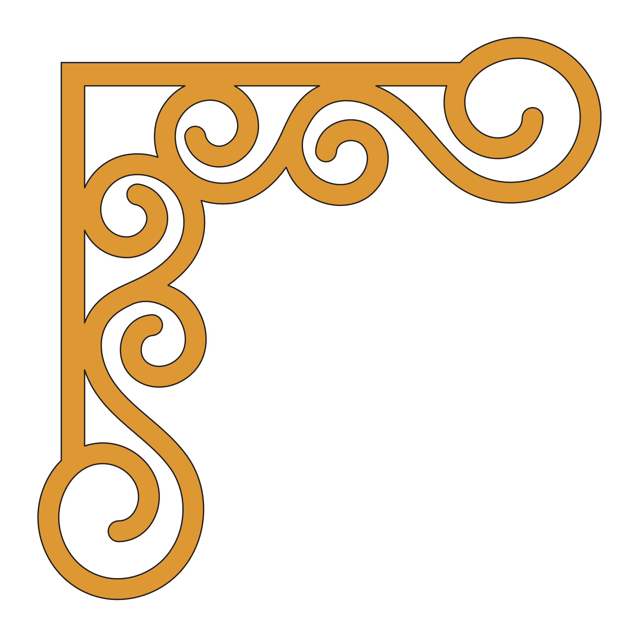 Esquina madera ( par, 2 piezas ) 047