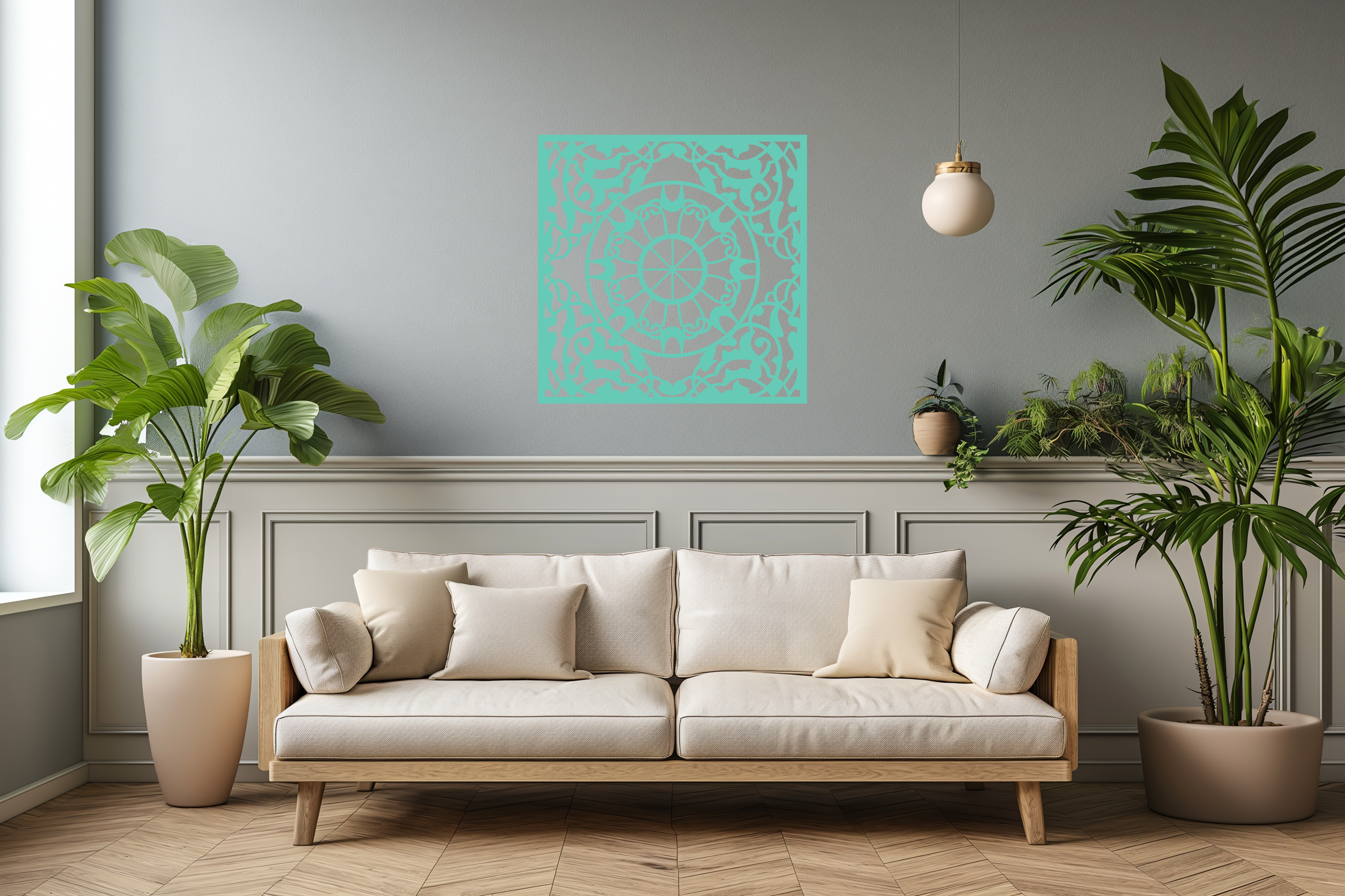 Decoración mandala de madera