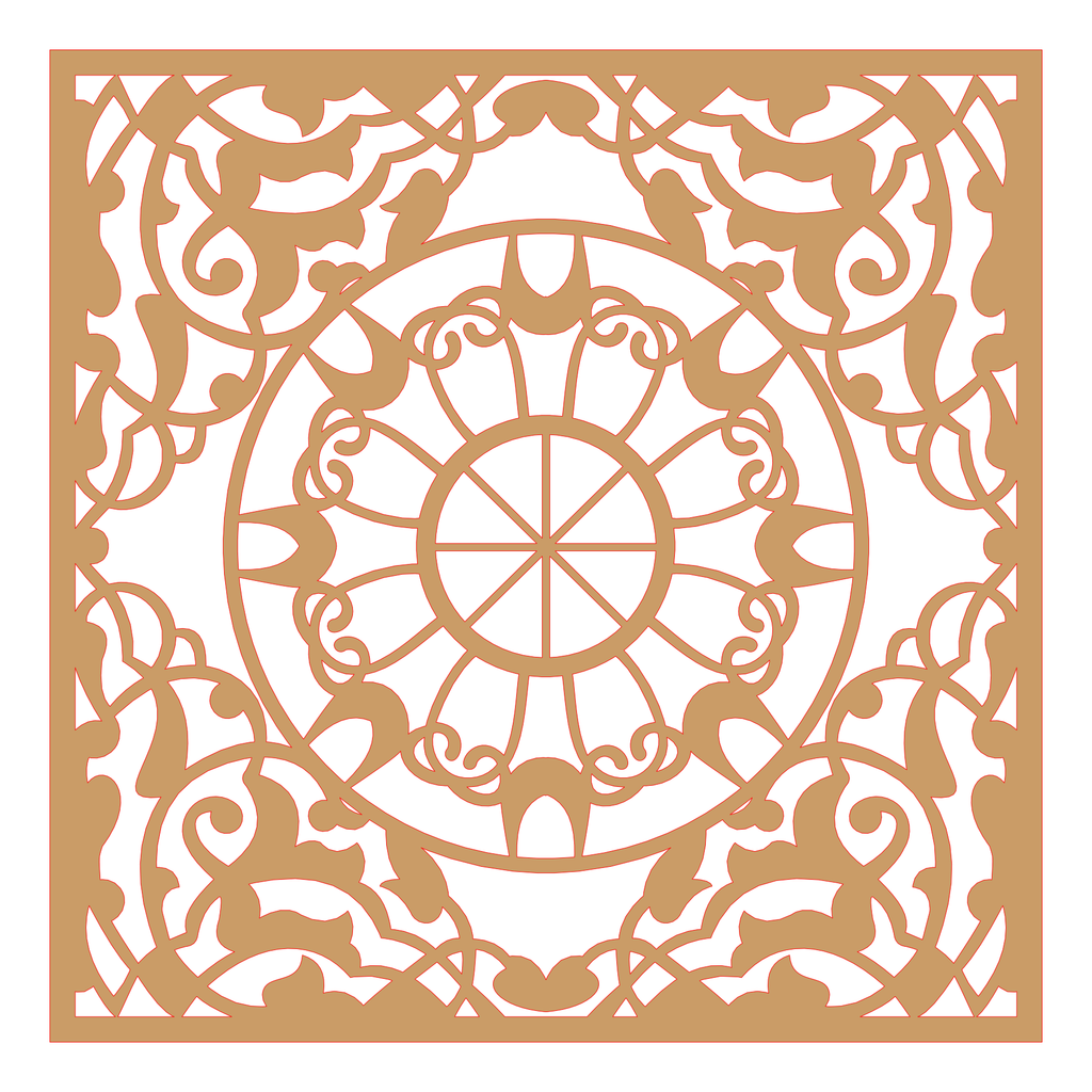 Decoración mandala de madera