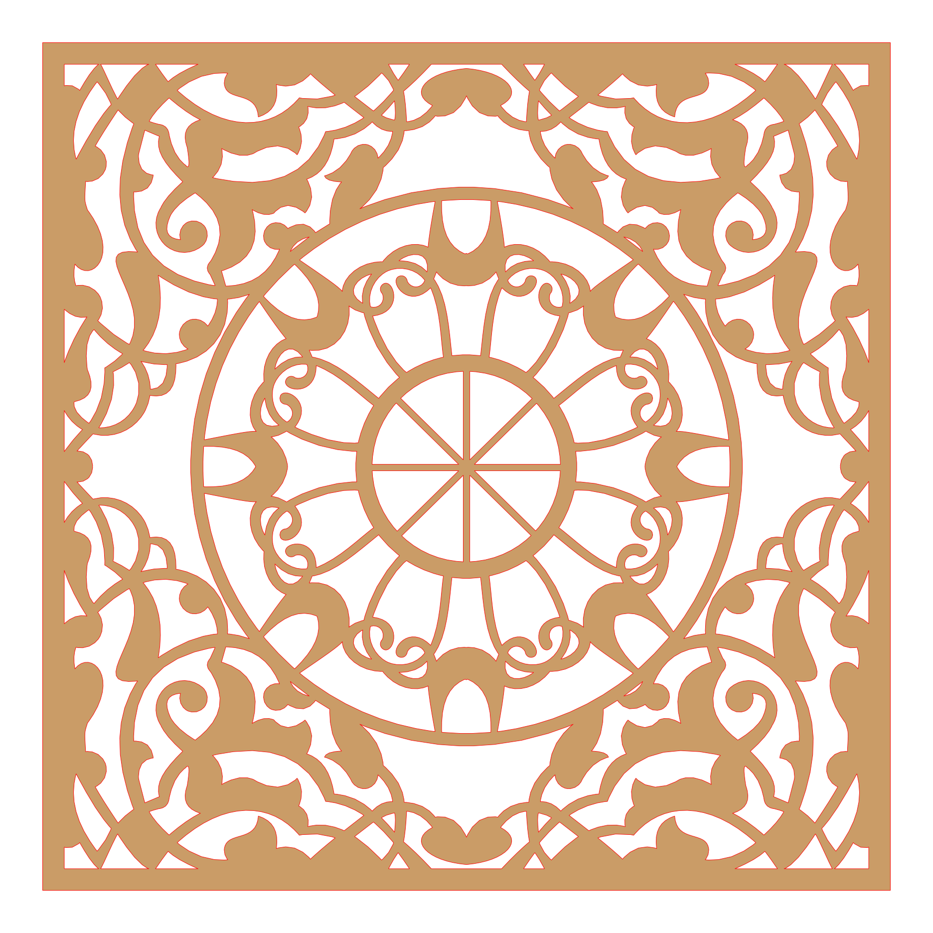 Decoración mandala de madera