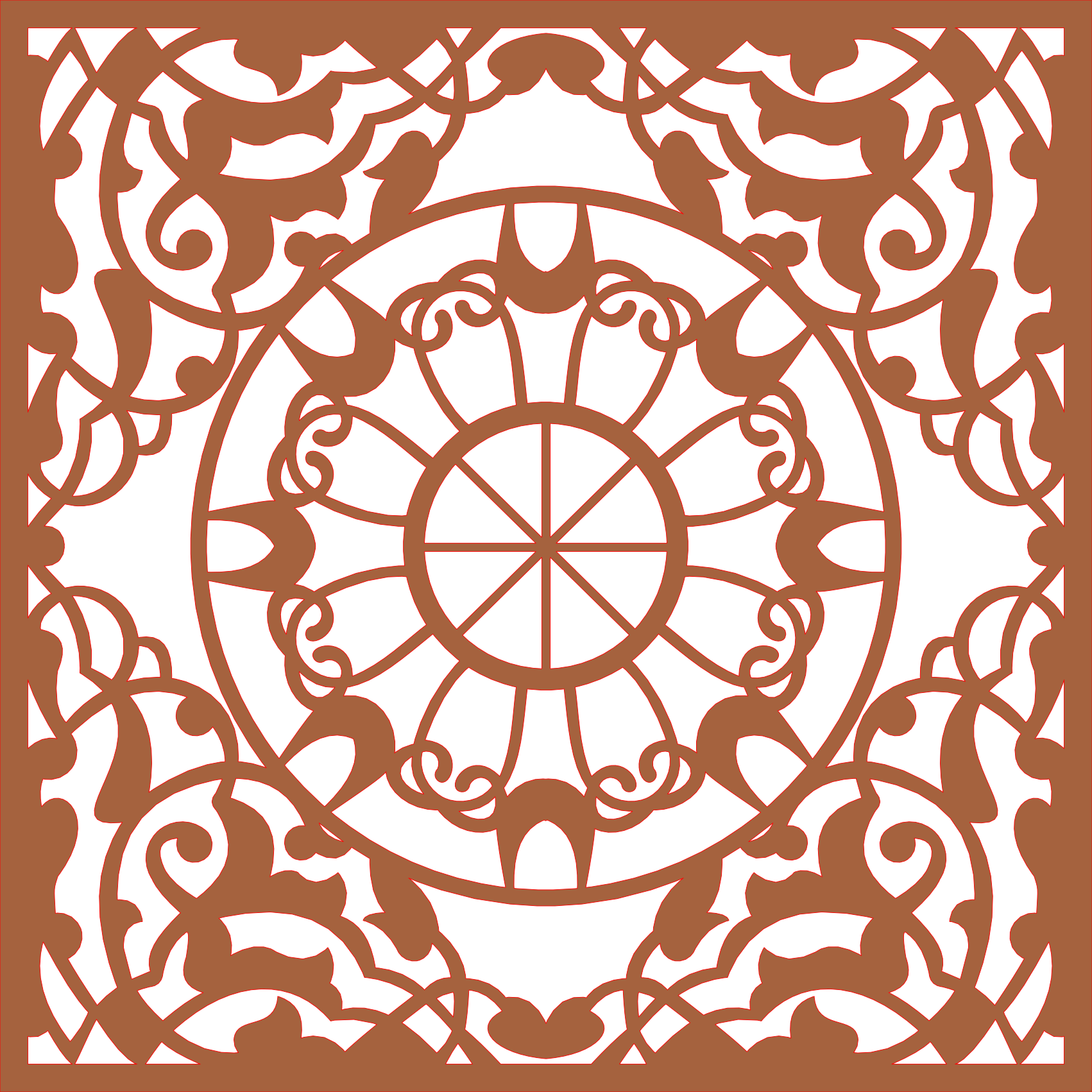 Decoración mandala de madera