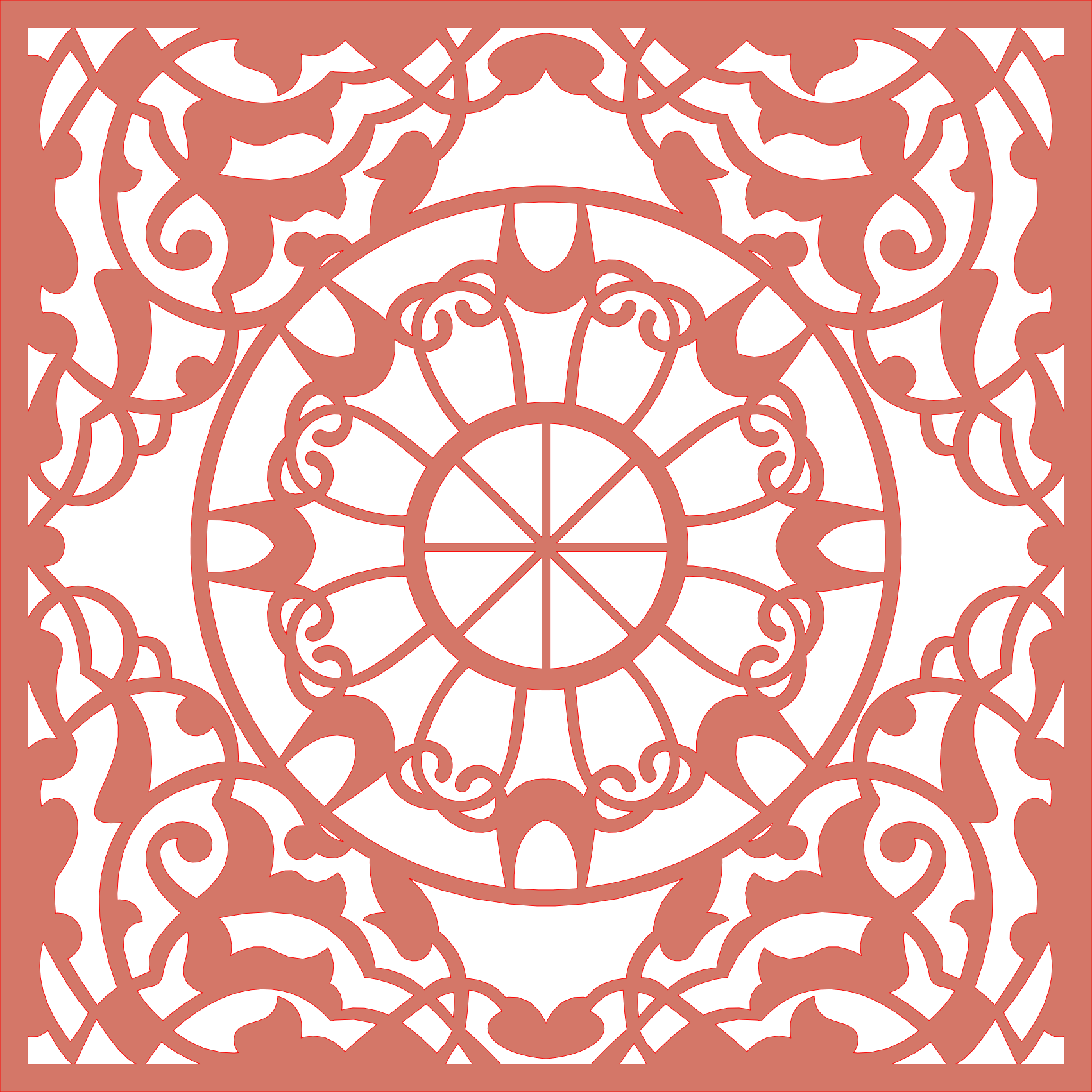 Decoración mandala de madera