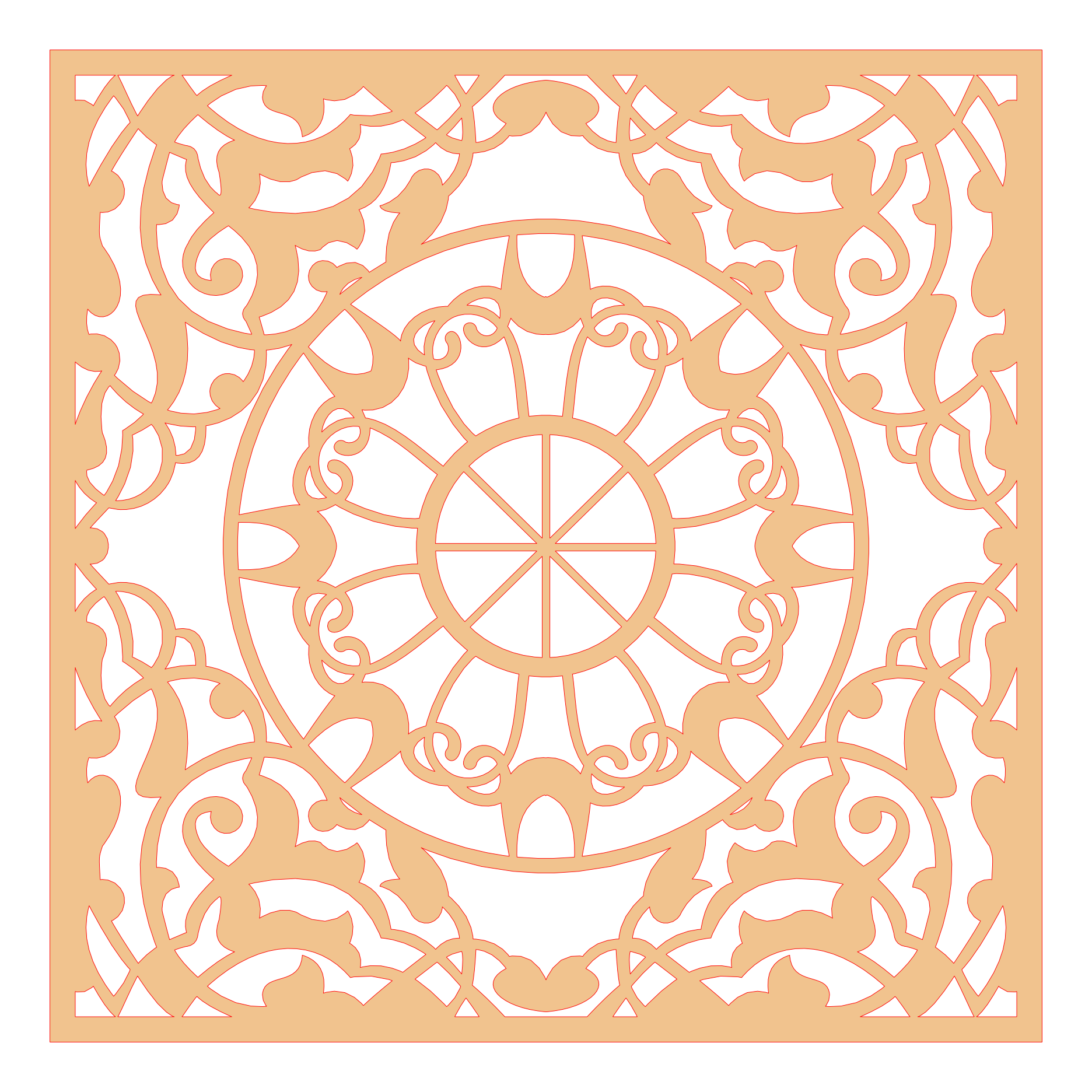 Decoración mandala de madera