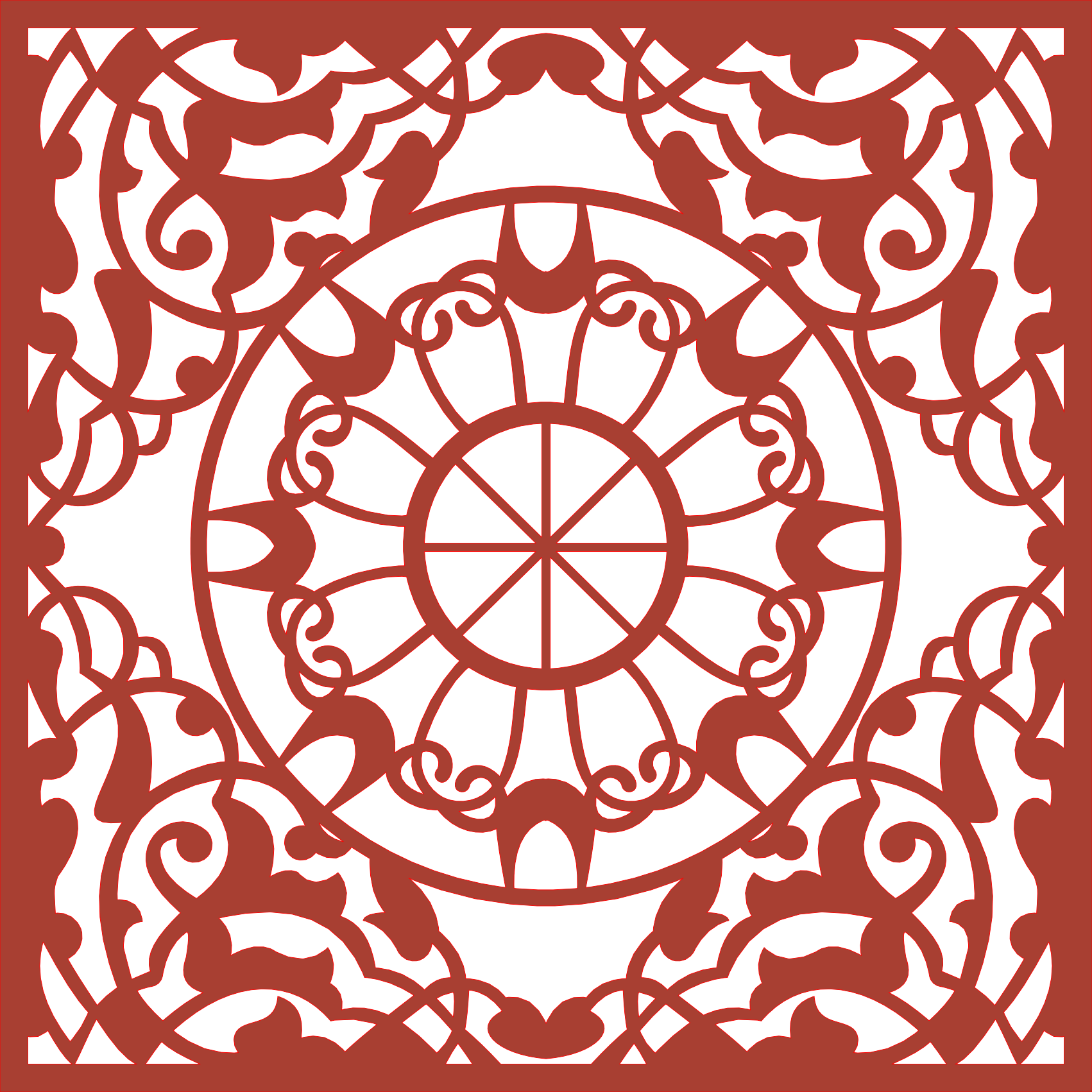 Decoración mandala de madera