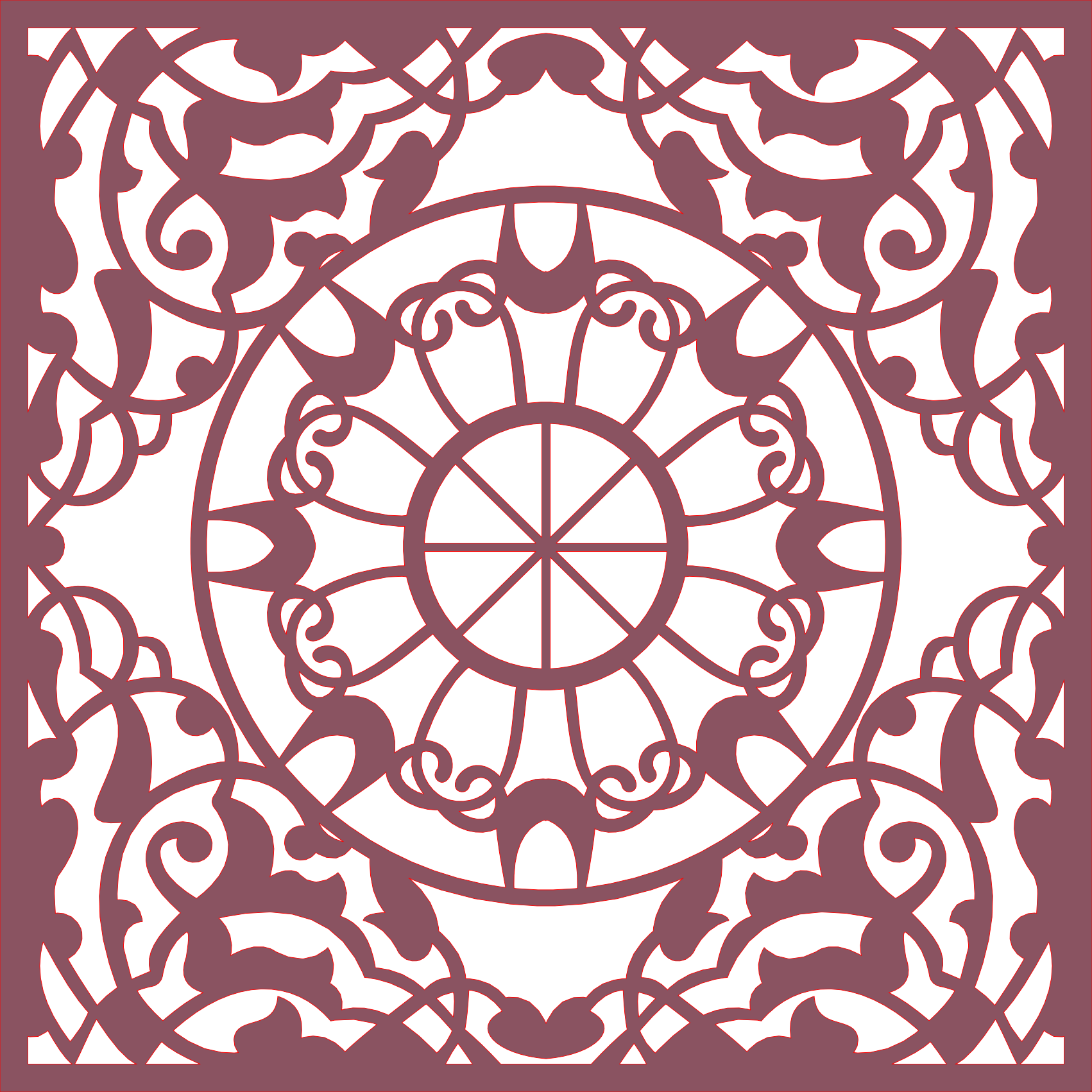 Decoración mandala de madera