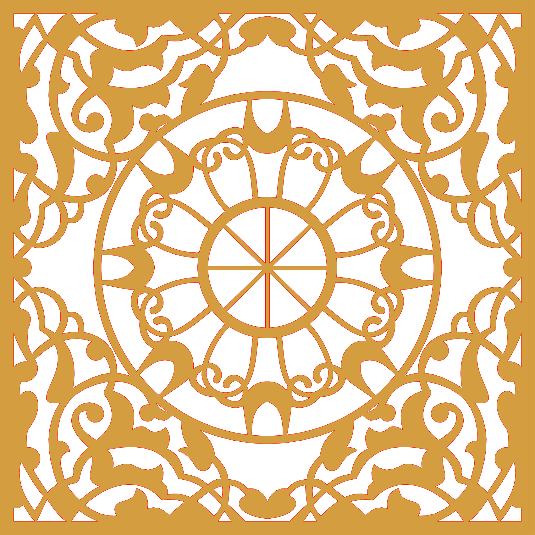 Decoración mandala de madera