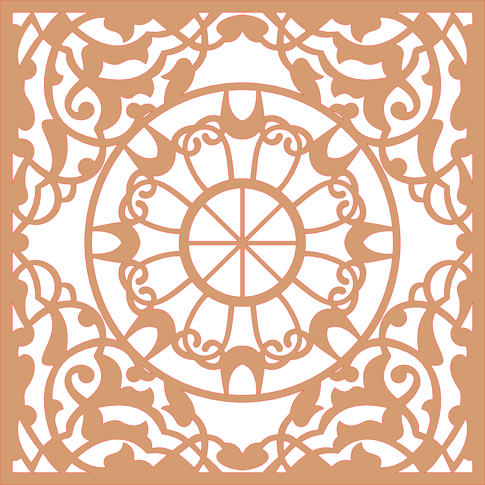 Decoración mandala de madera