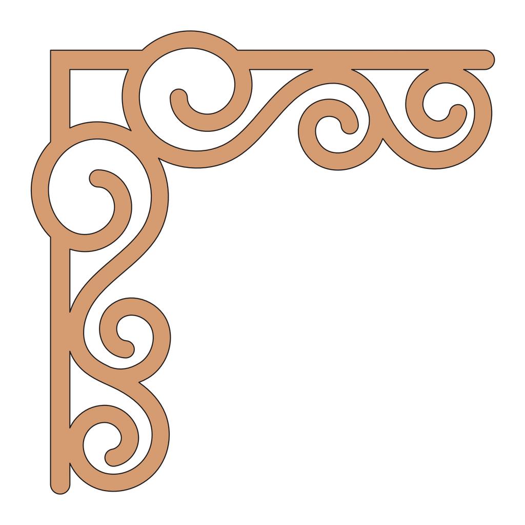 Esquina madera ( par, 2 piezas ) 048