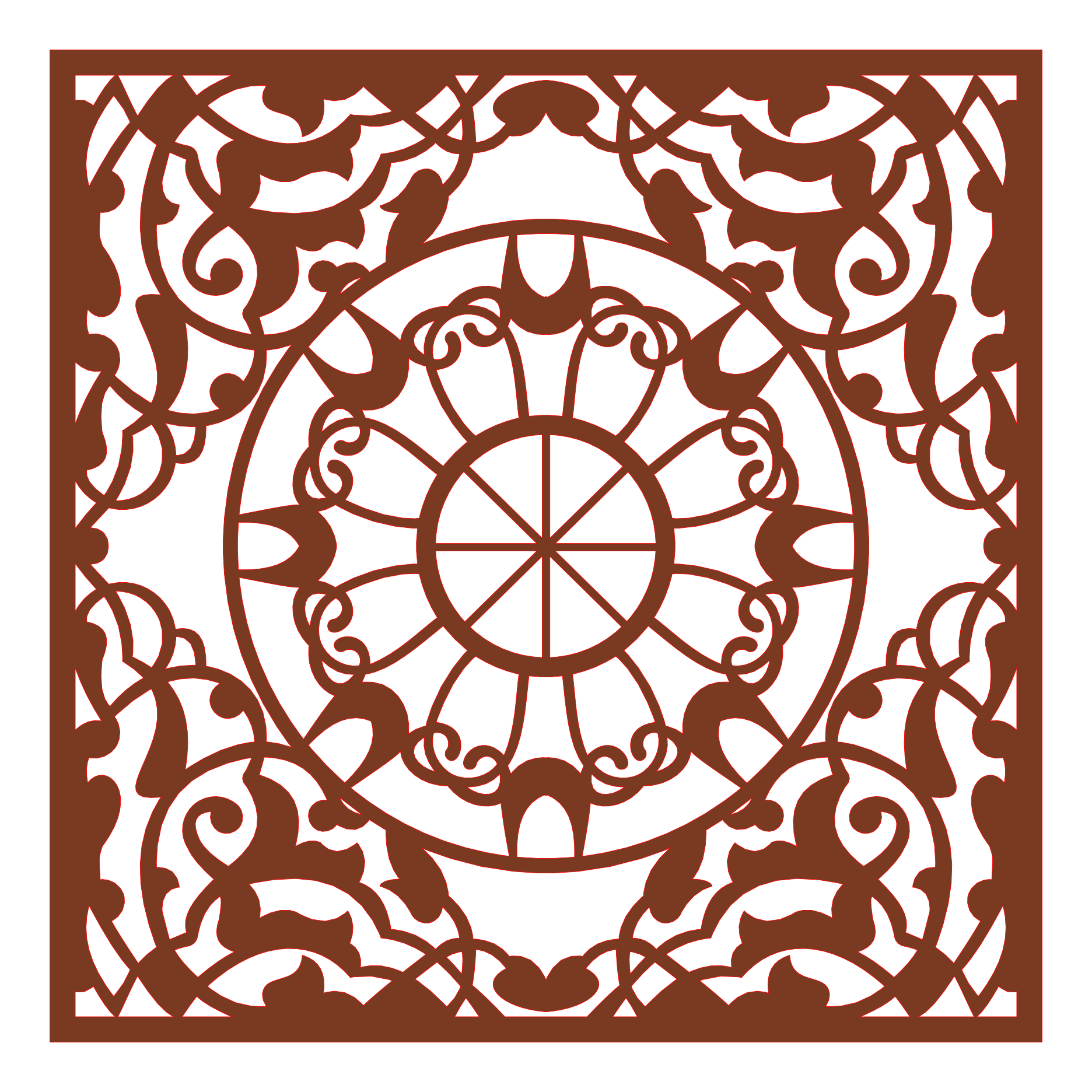 Decoración mandala de madera