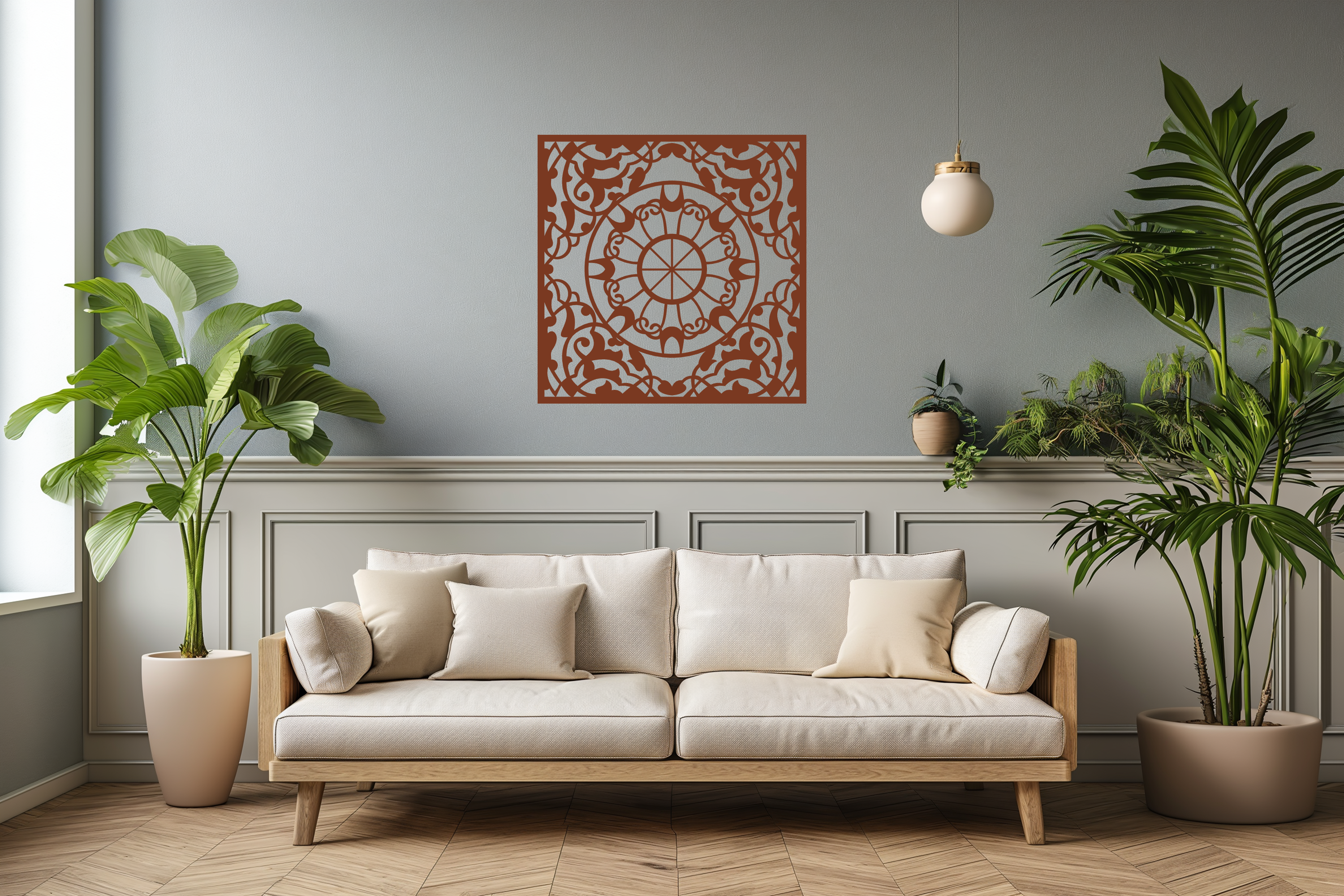 Decoración mandala de madera