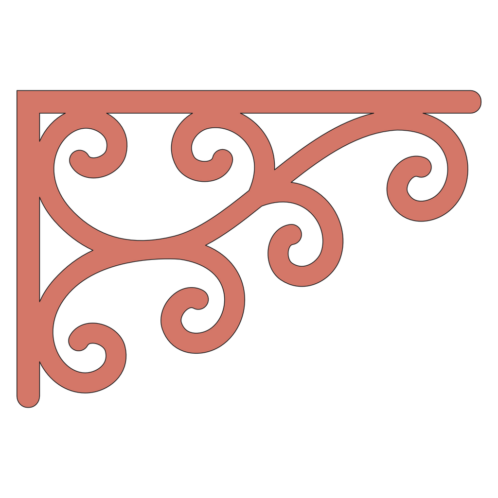 Holzecke (Paar, 2 Stück) 049