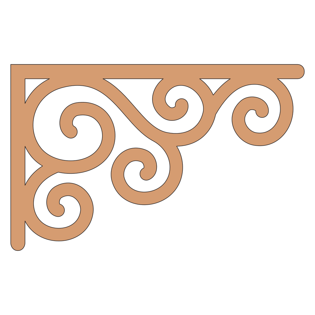 Esquina madera ( par, 2 piezas ) 050