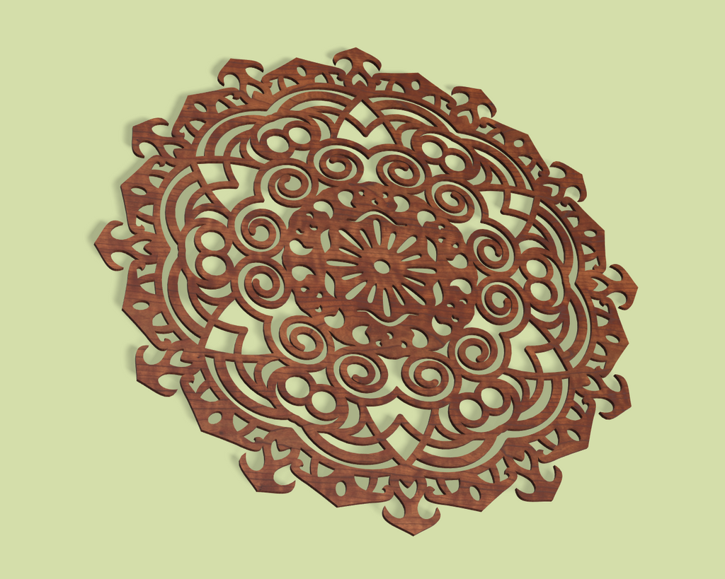 Decoración mandala de madera