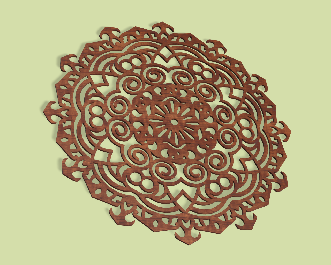 Decoración mandala de madera