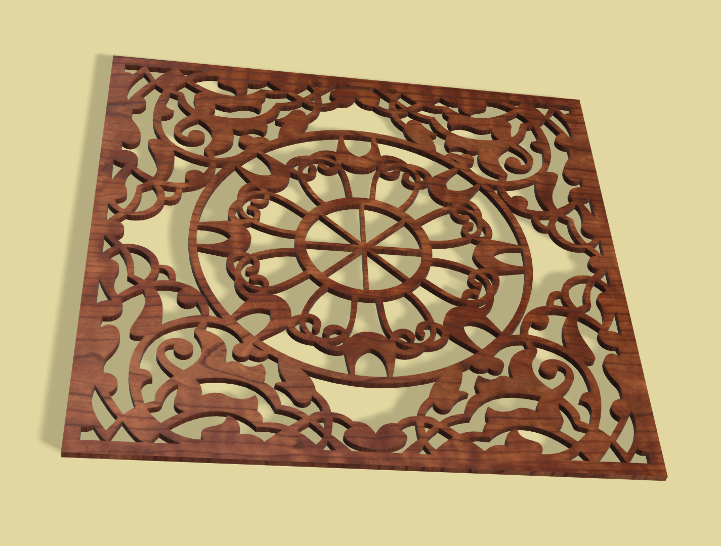 Decoración mandala de madera