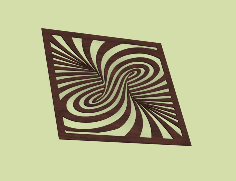 Placa decorativa abstracta Optical Ilusion