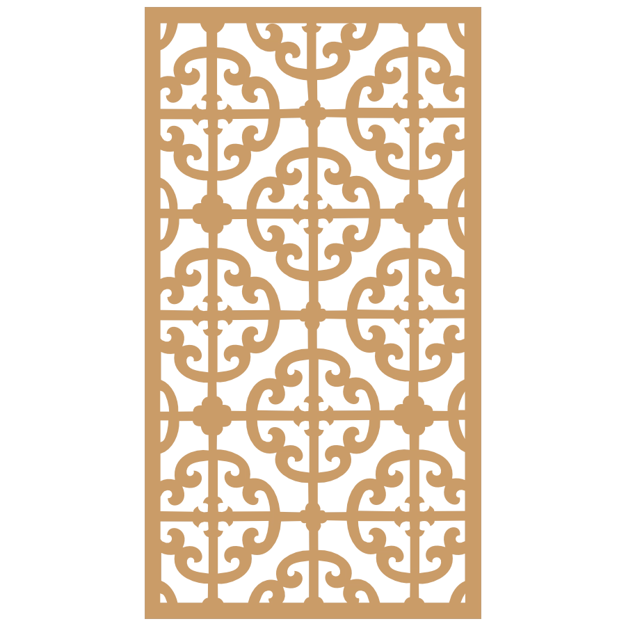 Panel ornamental modular geométrico para diseño de interiores elegantes