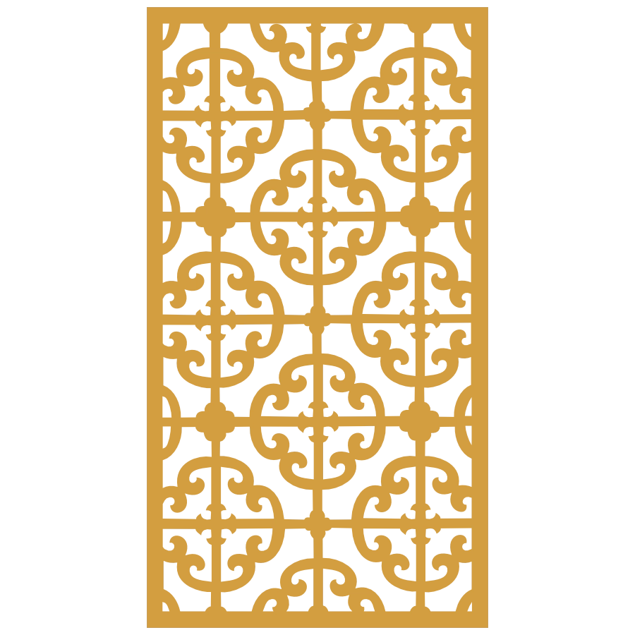 Panel ornamental modular geométrico para diseño de interiores elegantes