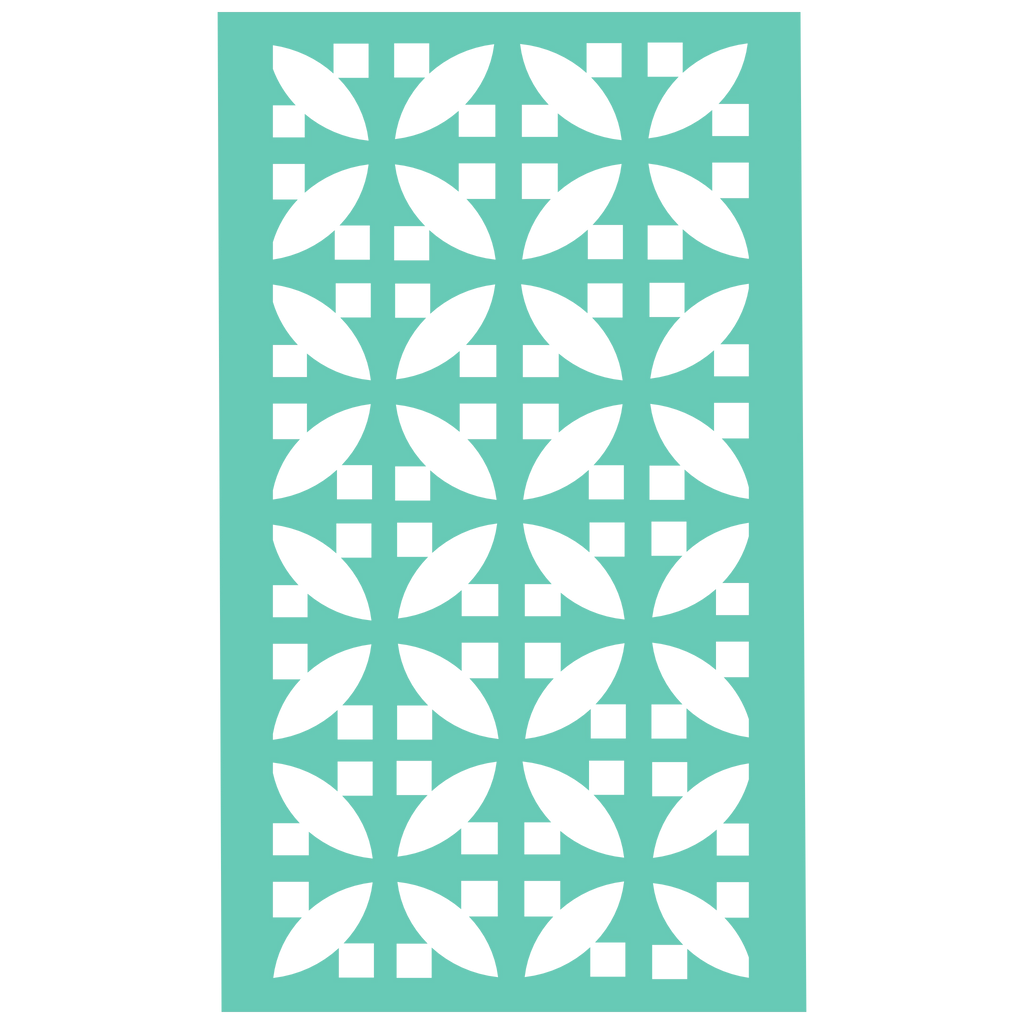 Panel decorativo geométrico modular aplicado en espacio contemporáneo