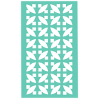 Panel decorativo geométrico modular aplicado en espacio contemporáneo