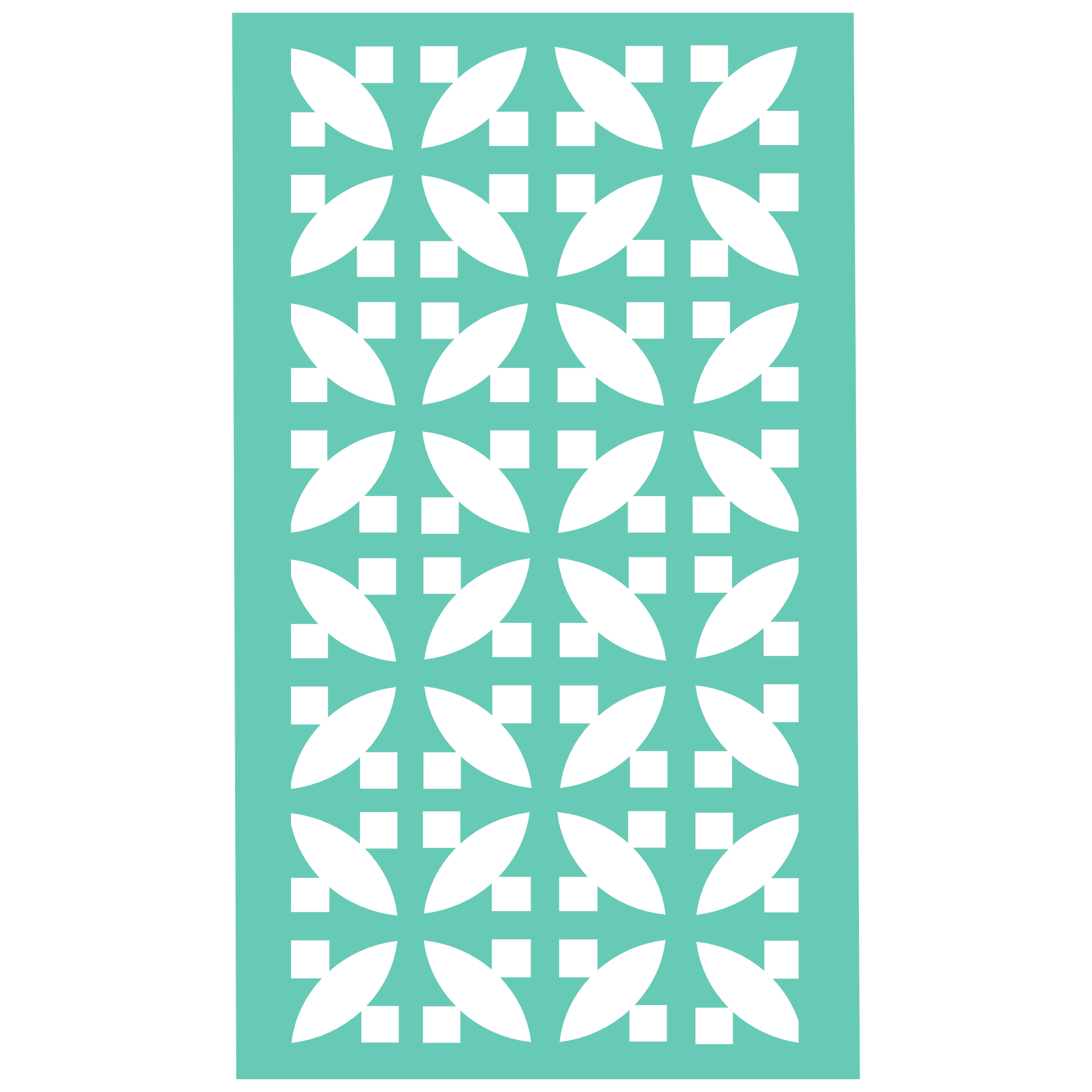 Panel decorativo geométrico modular aplicado en espacio contemporáneo