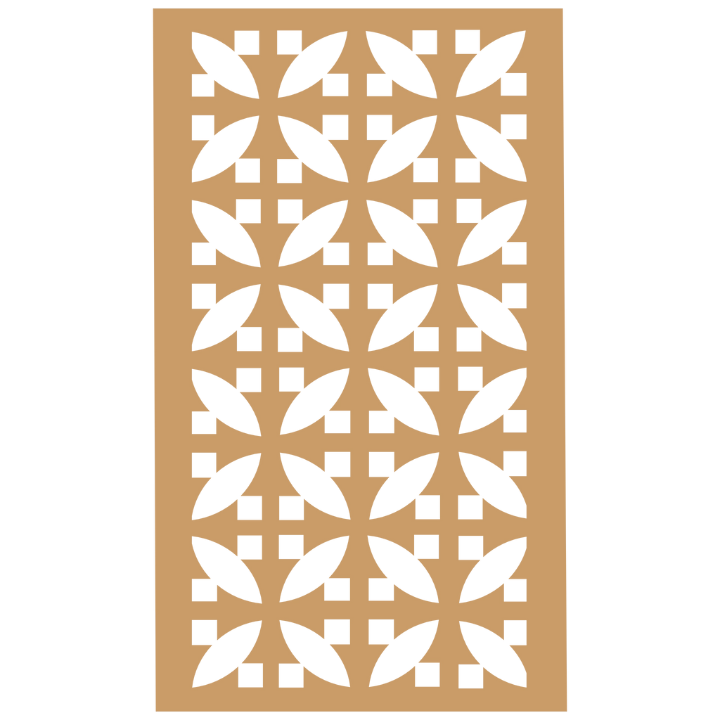 Panel decorativo geométrico modular aplicado en espacio contemporáneo