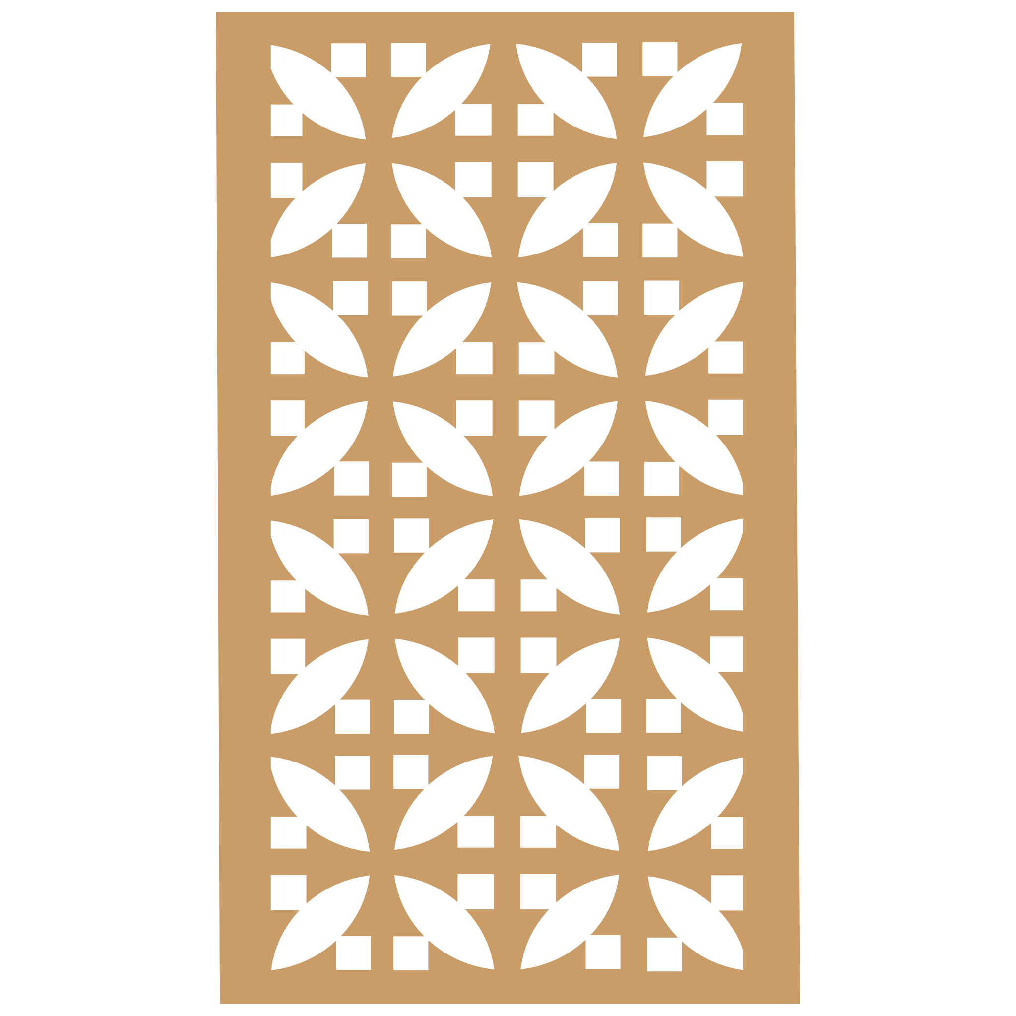 Panel decorativo geométrico modular aplicado en espacio contemporáneo