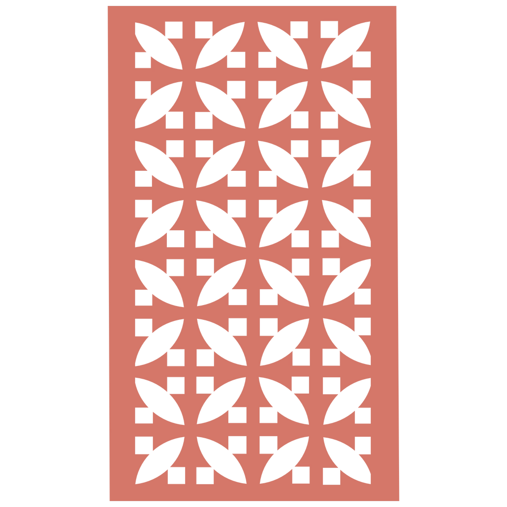 Panel decorativo geométrico modular aplicado en espacio contemporáneo