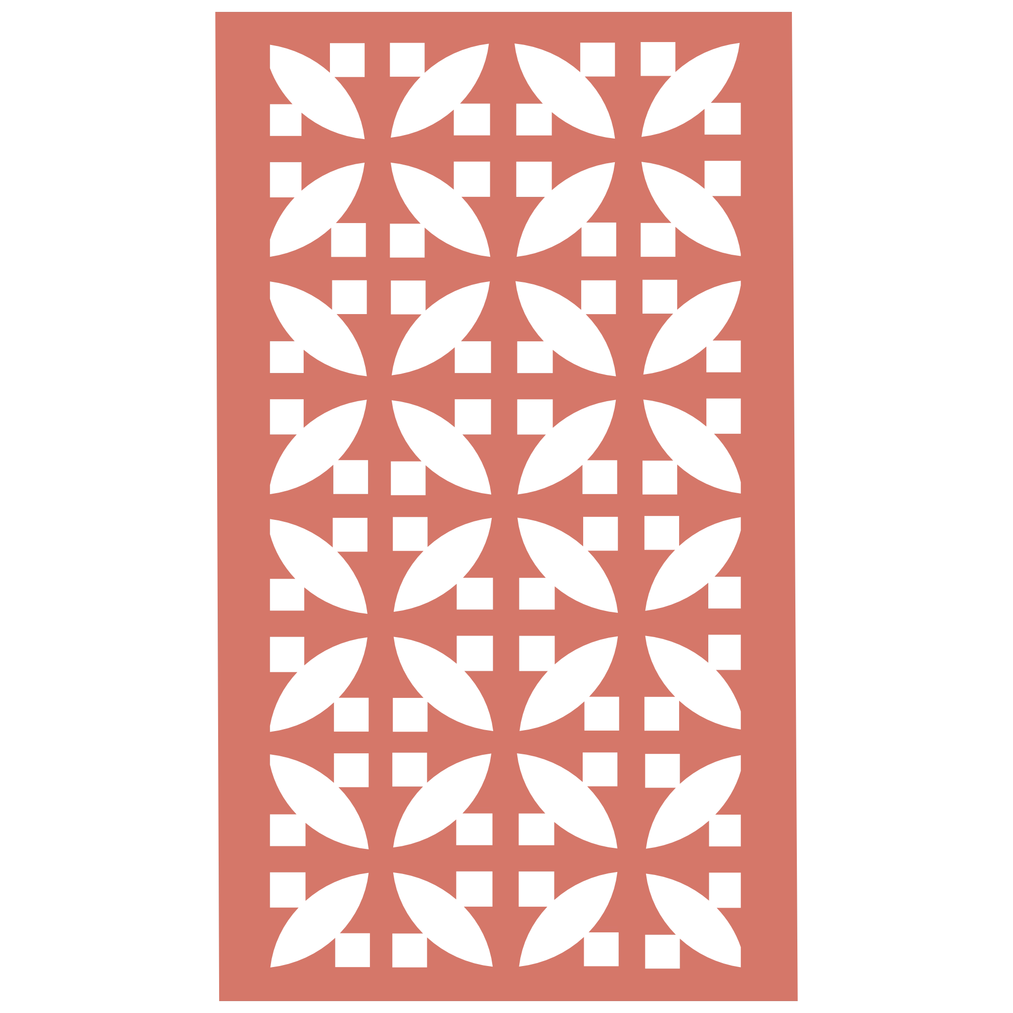 Panel decorativo geométrico modular aplicado en espacio contemporáneo