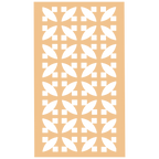 Panel decorativo geométrico modular aplicado en espacio contemporáneo