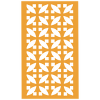 Panel decorativo geométrico modular aplicado en espacio contemporáneo