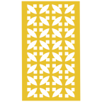 Panel decorativo geométrico modular aplicado en espacio contemporáneo