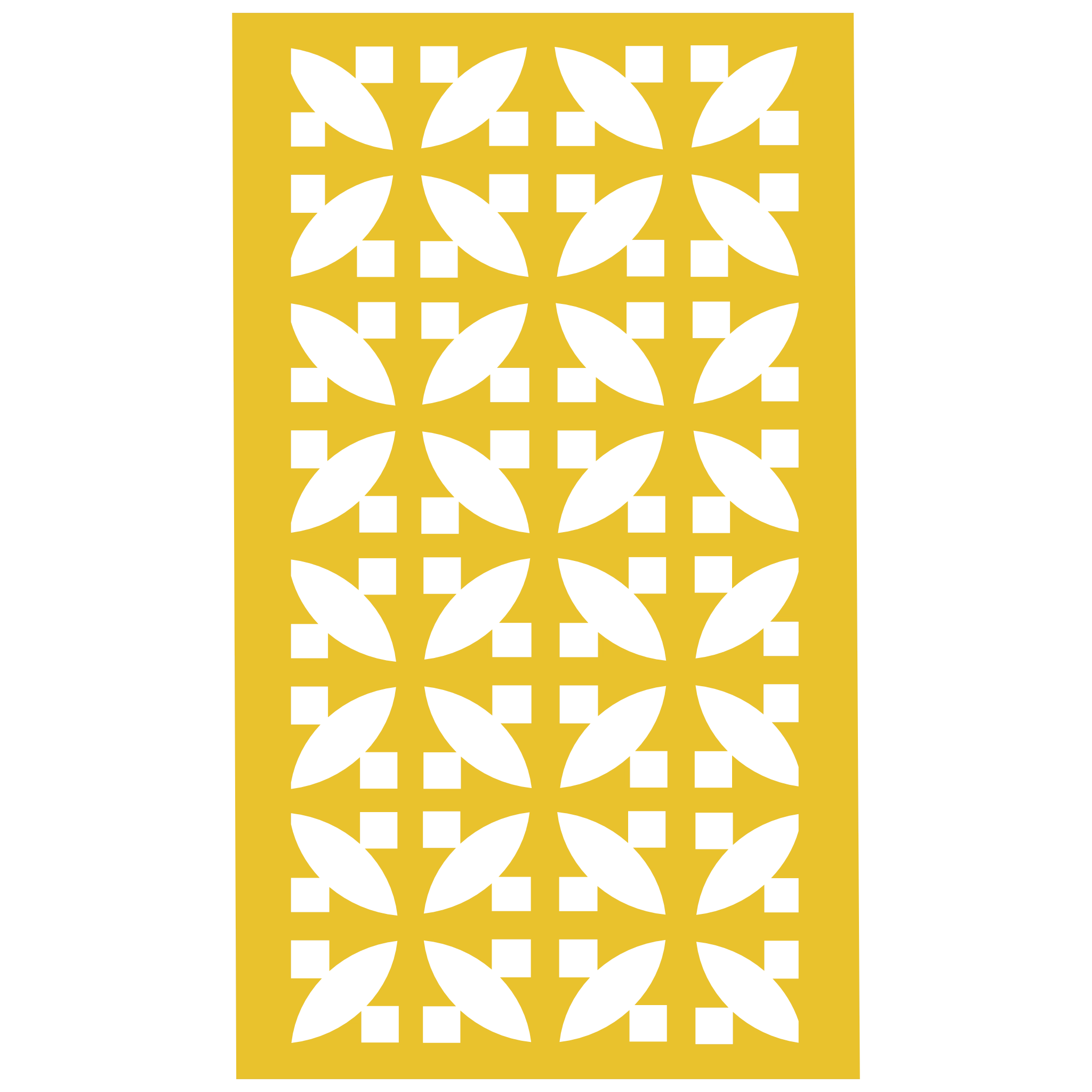 Panel decorativo geométrico modular aplicado en espacio contemporáneo