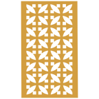 Panel decorativo geométrico modular aplicado en espacio contemporáneo