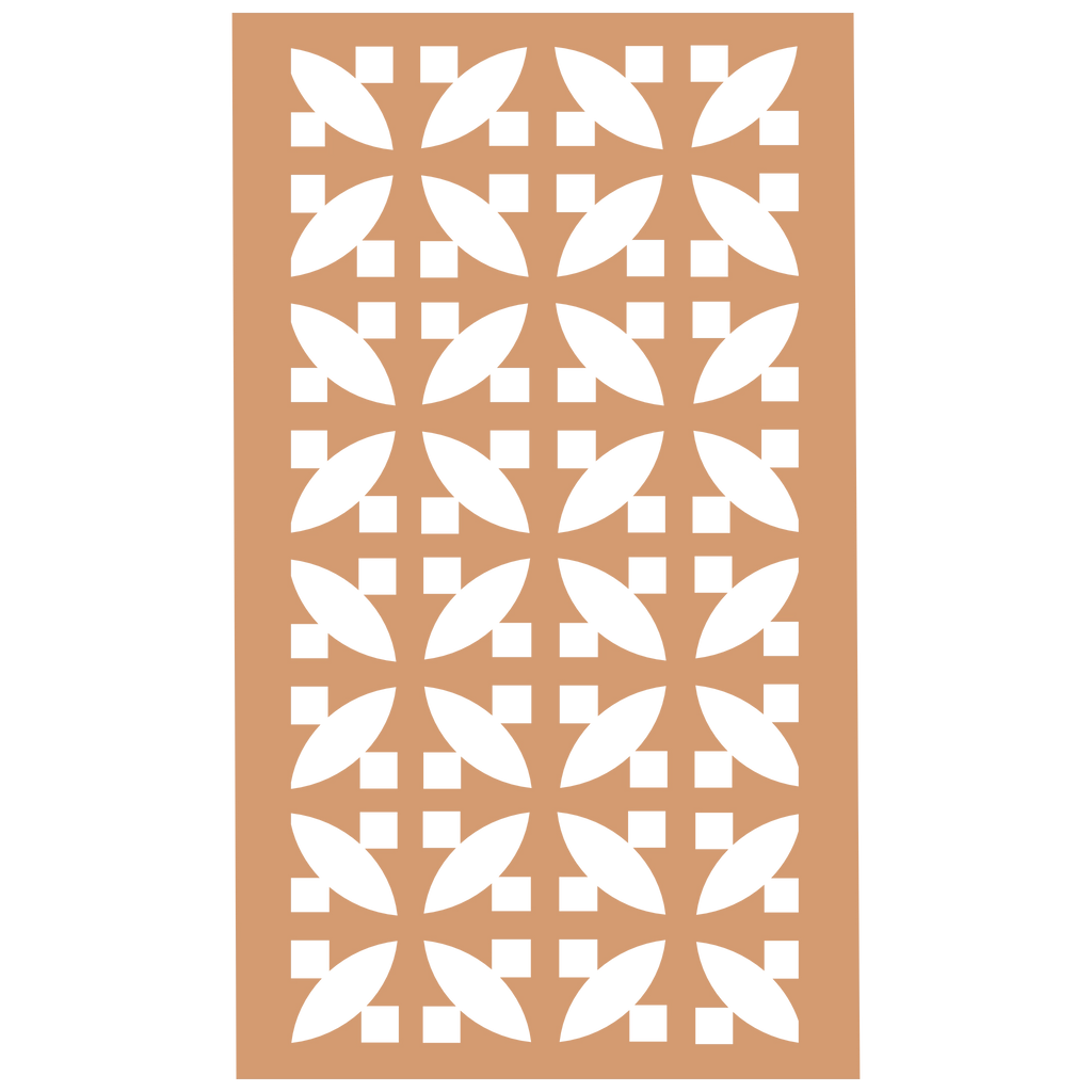 Panel decorativo geométrico modular aplicado en espacio contemporáneo