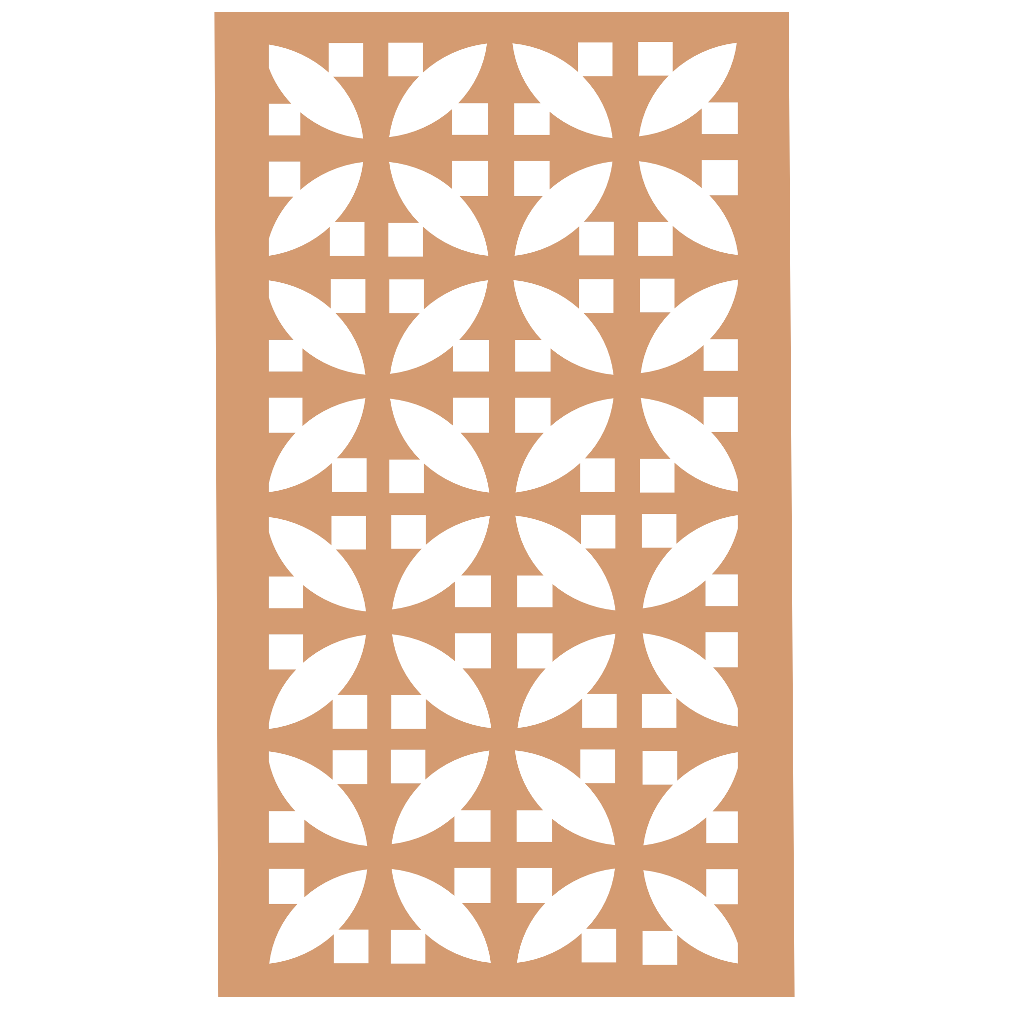 Panel decorativo geométrico modular aplicado en espacio contemporáneo
