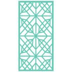 Panel decorativo geométrico modular instalado en pared moderna