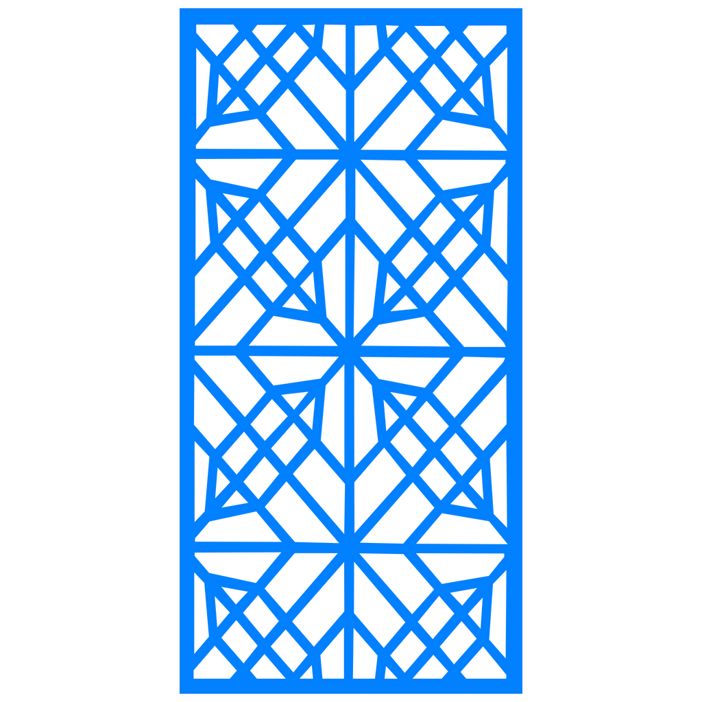 Panel decorativo geométrico modular instalado en pared moderna