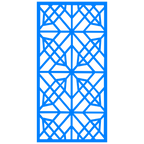 Panel decorativo geométrico modular instalado en pared moderna