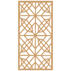 Panel decorativo geométrico modular instalado en pared moderna