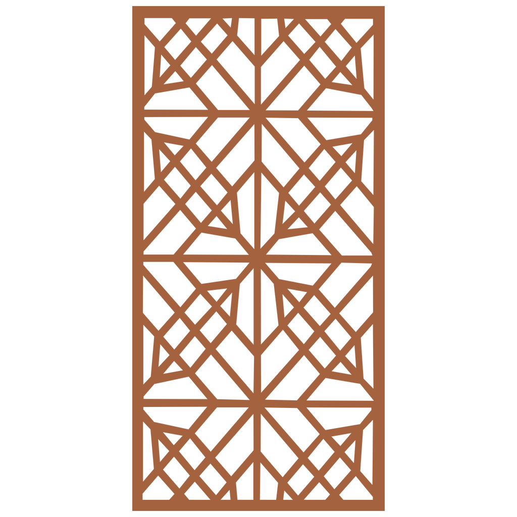 Panel decorativo geométrico modular instalado en pared moderna