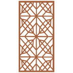 Panel decorativo geométrico modular instalado en pared moderna