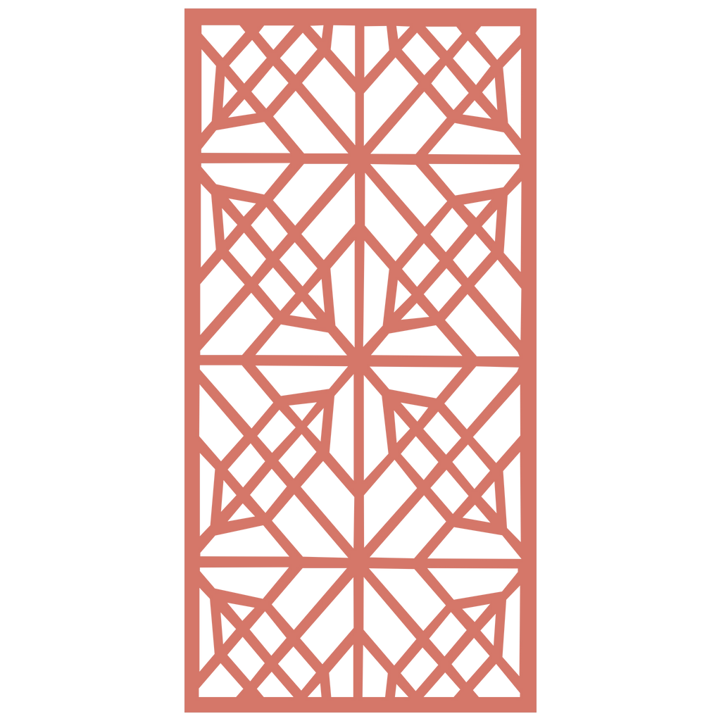 Panel decorativo geométrico modular instalado en pared moderna