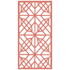 Panel decorativo geométrico modular instalado en pared moderna