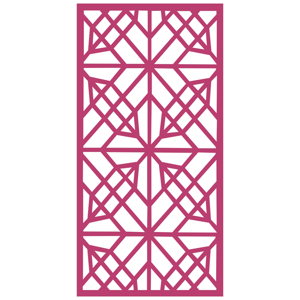 Panel decorativo geométrico modular instalado en pared moderna